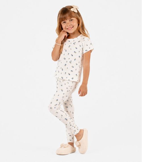 Conjunto Blusa Calça Infantil Estampado Trick Nick Bege