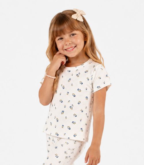 Conjunto Blusa Calça Infantil Estampado Trick Nick Bege