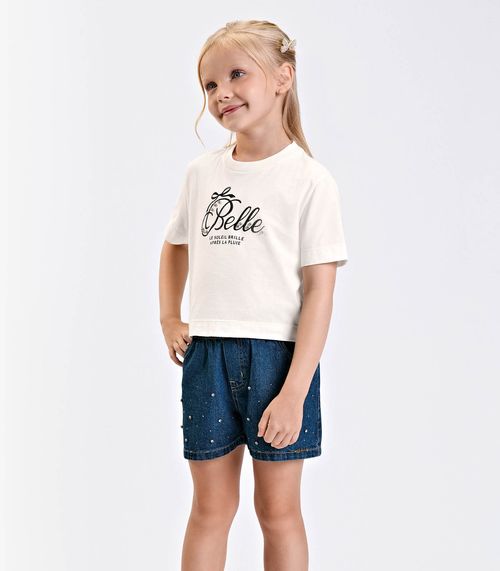 Shorts Verão Menina Curto Jeans Trick Nick Azul