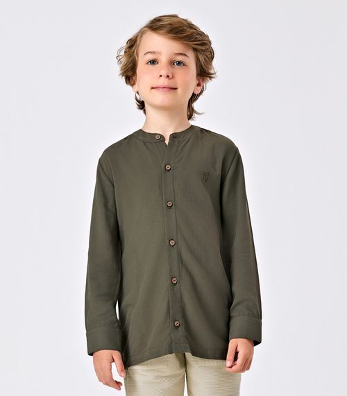 Camisa Infantil Menino Manga Longa Trick Nick Verde