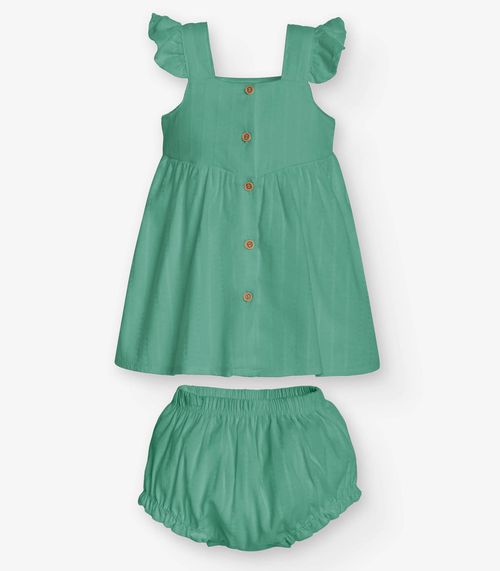 Vestido com Calcinha Bebê Trick Nick Verde