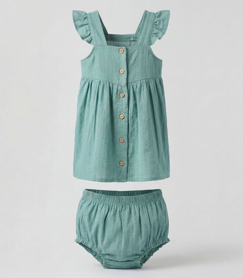 Vestido com Calcinha Bebê Trick Nick Verde