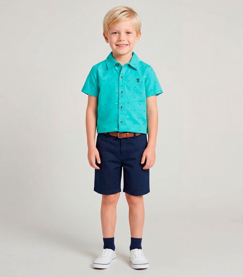 Conjunto Infantil Camisa Com Bermuda Trick Nick Verde