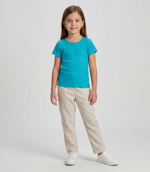 Blusa Infantil Feminina Canelada Trick Nick Azul