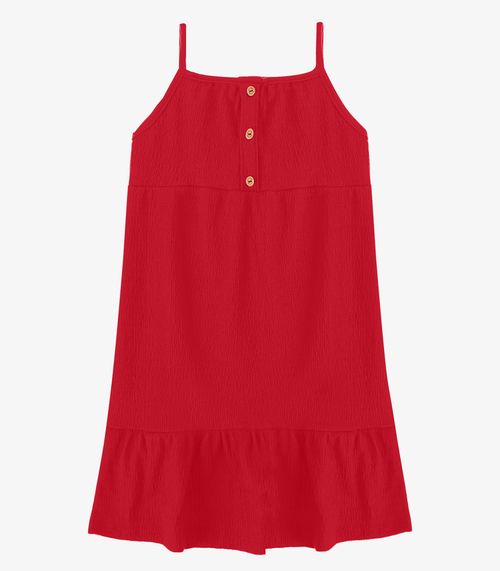 Vestido Infantil Menina Anarruga Trick Nick Vermelho