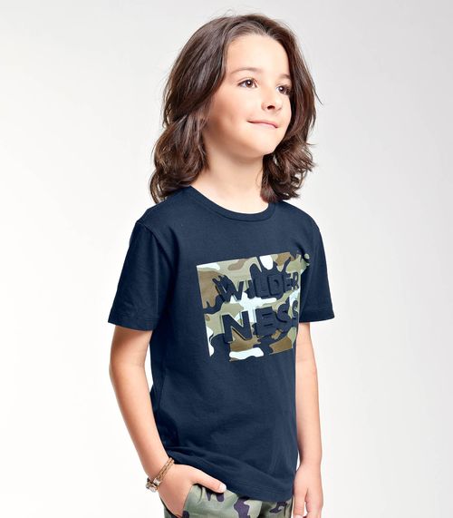 Conjunto Infantil Camiseta Com Bermuda Trick Nick Azul