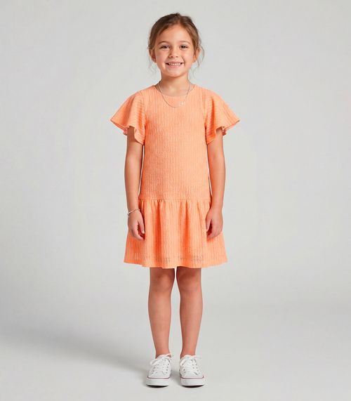 Vestido Infantil Tricot Trick Nick Laranja