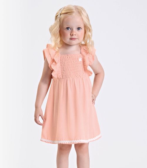 Vestido Verão Menina Midi Com Plaquinha Trick Nick Rosa