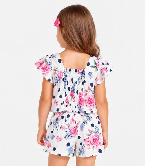 Conjunto Verão Infantil Feminino Trick Nick Branco