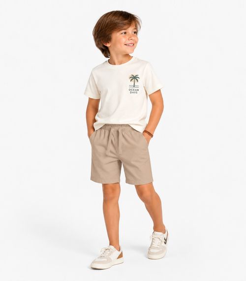 Bermuda Verão Infantil Masculina Trick Nick Marrom