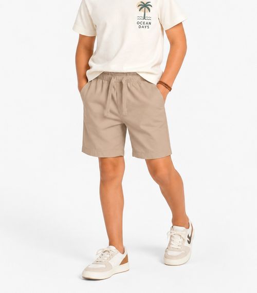 Bermuda Verão Infantil Masculina Trick Nick Marrom