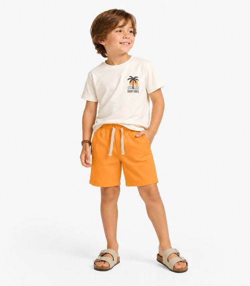 Bermuda Verão Infantil Masculina Trick Nick Amarelo