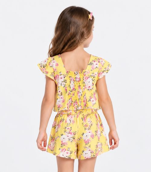 Conjunto Verão Infantil Feminino Trick Nick Amarelo