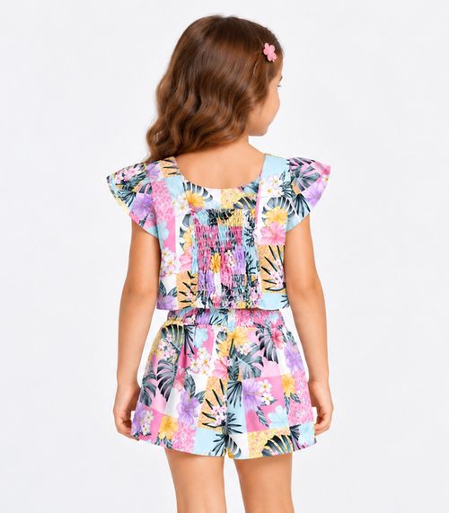 Conjunto Verão Infantil Feminino Trick Nick Rosa