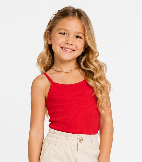 Blusa De Alça Infantil Feminino Trick Nick Vermelho