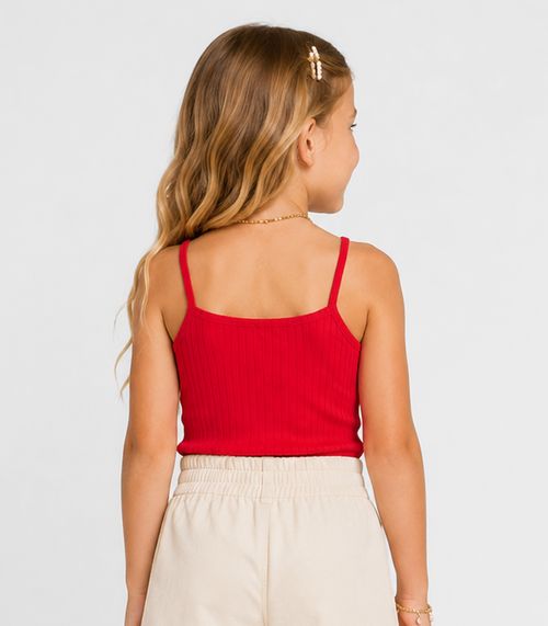 Blusa De Alça Infantil Feminino Trick Nick Vermelho