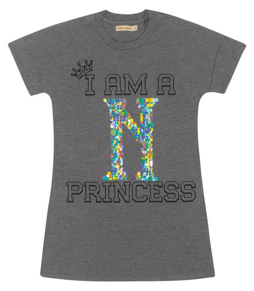 Vestido Infantil Princess Trick Nick Cinza