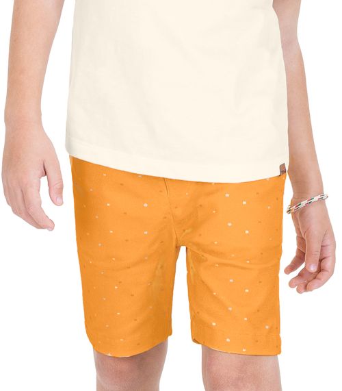 Bermuda Infantil Menino Sarja Twill Trick Nick Amarelo