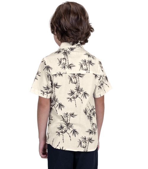 Camisa Infantil Menino Estampada Trick Nick Bege