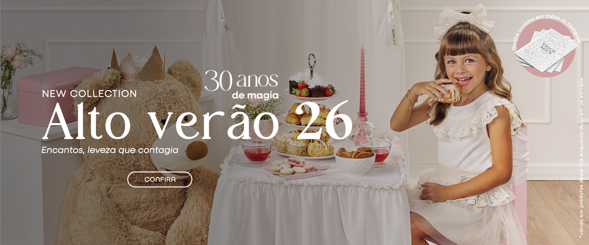 Lançamento AV + 30 Anos [Menina] + Brinde Livrinho 1 banner AV menina 